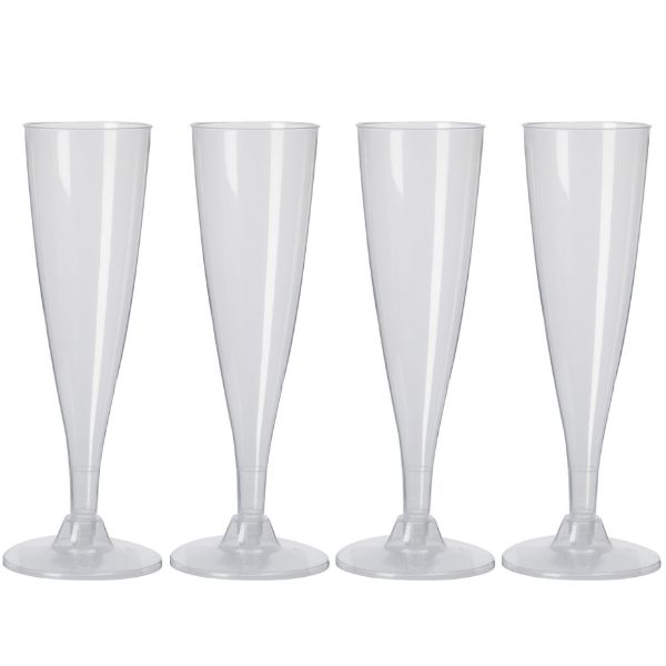 Champagneglas 130 Ml Sæt Med 4 Stk Plast