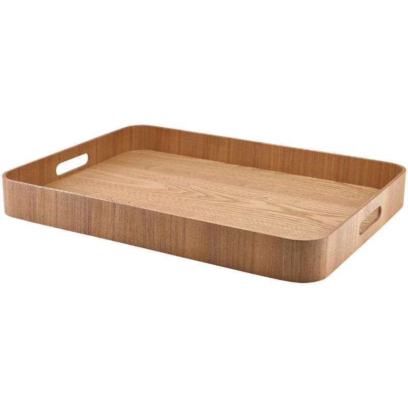 Tjenerbakke Lys Finér Træ 55 x 40cm