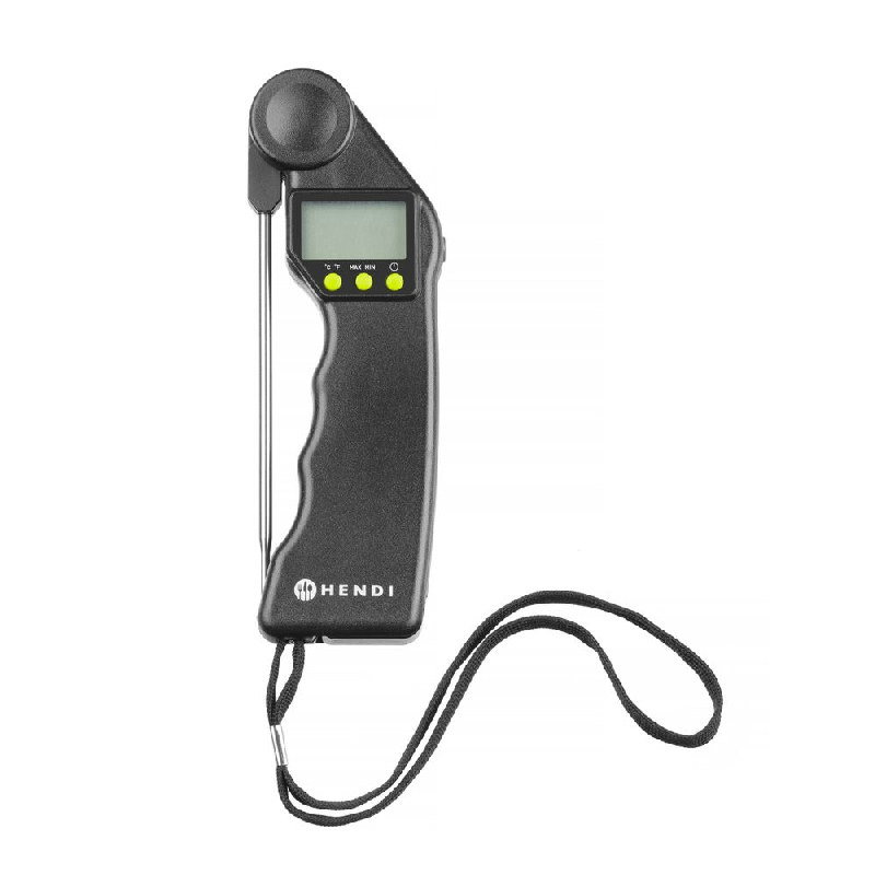 Hendi Digitalt Termometer Med Foldbar Sonde Sort