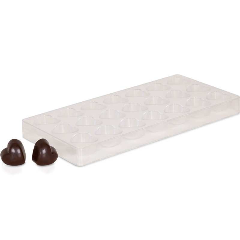 Chokoladeform, Klar Plast | Hjerter | Royal Series