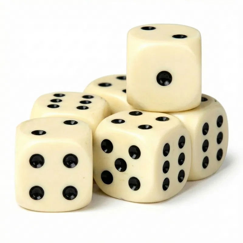 Terninger Ã 6 Stk. Creme