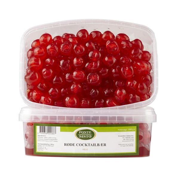 Cocktailbær Rød Hel Ponte Sisto 1kg