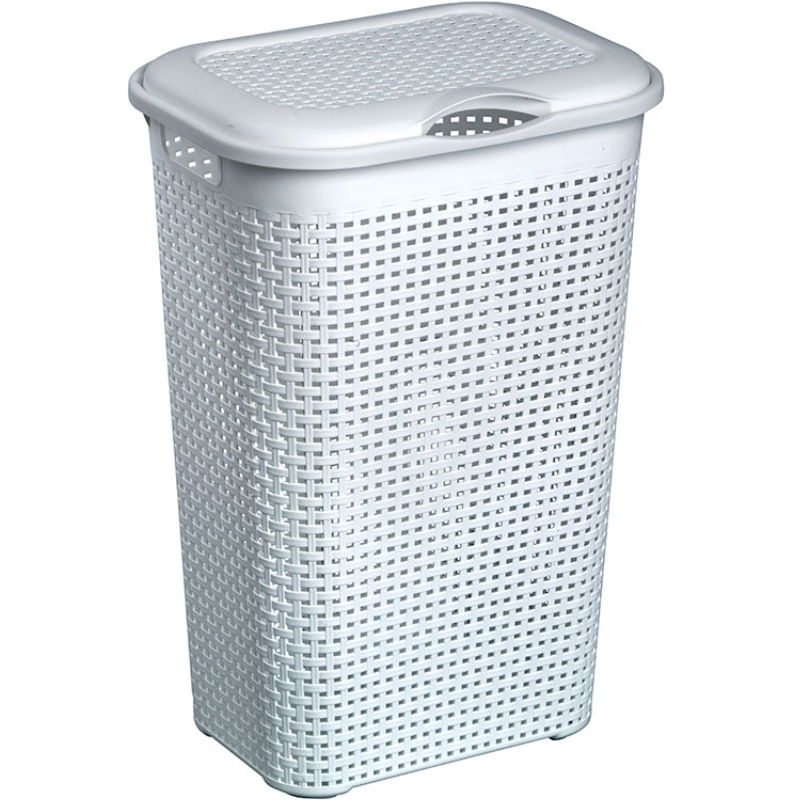 Rattan Vasketøjskurv | Hvid | Plast1 Rattan Vasketøjskurv | Hvid | Plast1