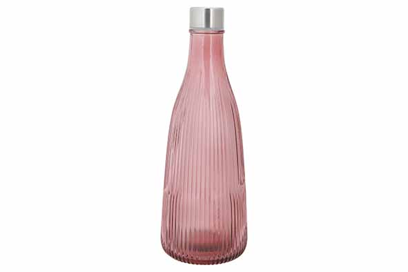 Vandflaske Med Låg Glas 1l Bordeaux H28cm