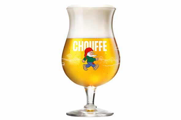 La Chouffe Ølglas 33cl i Gaveæske