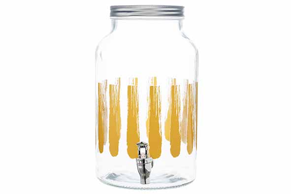Drinksdispenser Glas Gul 6l