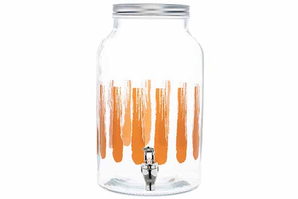Drinksdispenser Glas Orange 6l Ø17,8x30,4cm