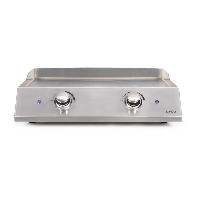 Livoo Plancha Grill Rustfrit Stål Med 2 Termostater
