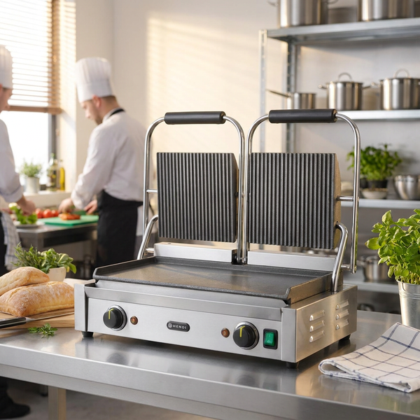 Hendi Kontaktgrill Dobbelt Metal