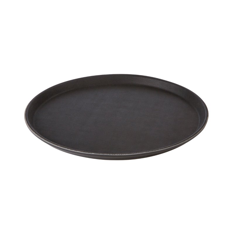 Sort Rund Skridsikker Bakke 35.5cm
