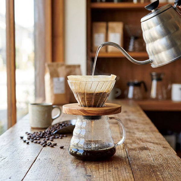V60 Glasdripper 01 / Oliventræ Hario
