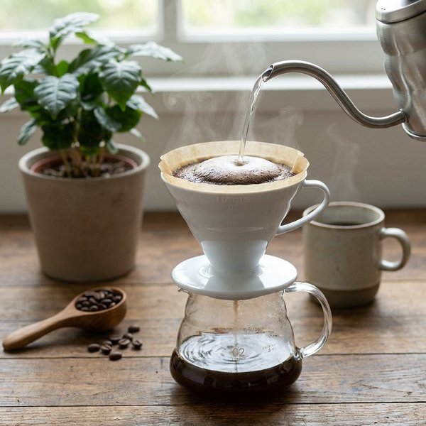 Hario V60 Plastic 02 Dripper Hvid