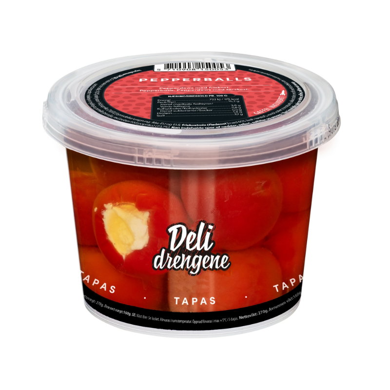 Pepperballs Med Friskost 270g 160g Drænet