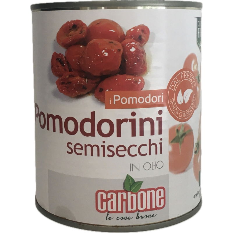 Tomater Semi Dry Cherry Røde Halve Dåse 800 g