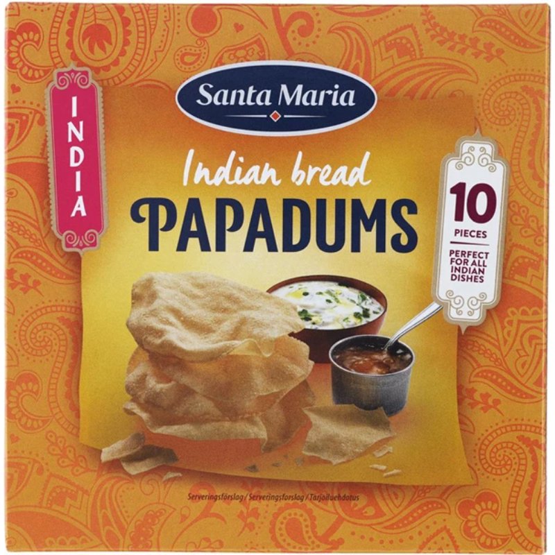 Pappadums M/chili