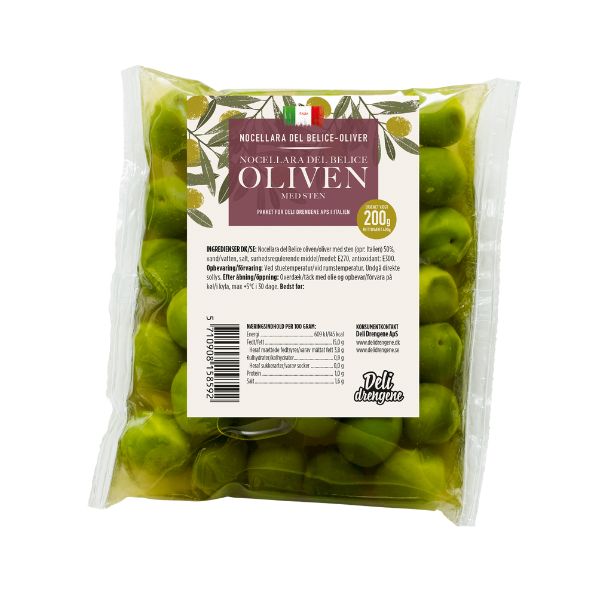 Grønne Oliven Nocellara Del Belice 200g