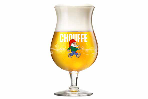 La Chouffe Ølglas 33cl i Gaveæske