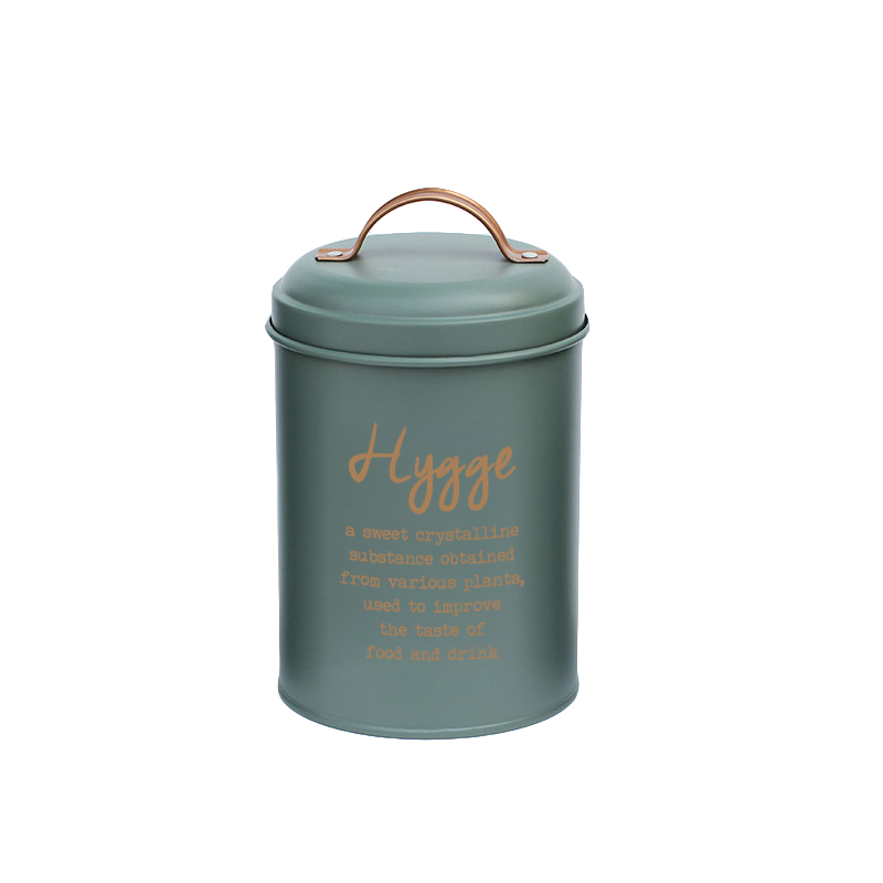 Metalopbevaring Hygge Grøn Med Guld Str. 11x15 Cm.