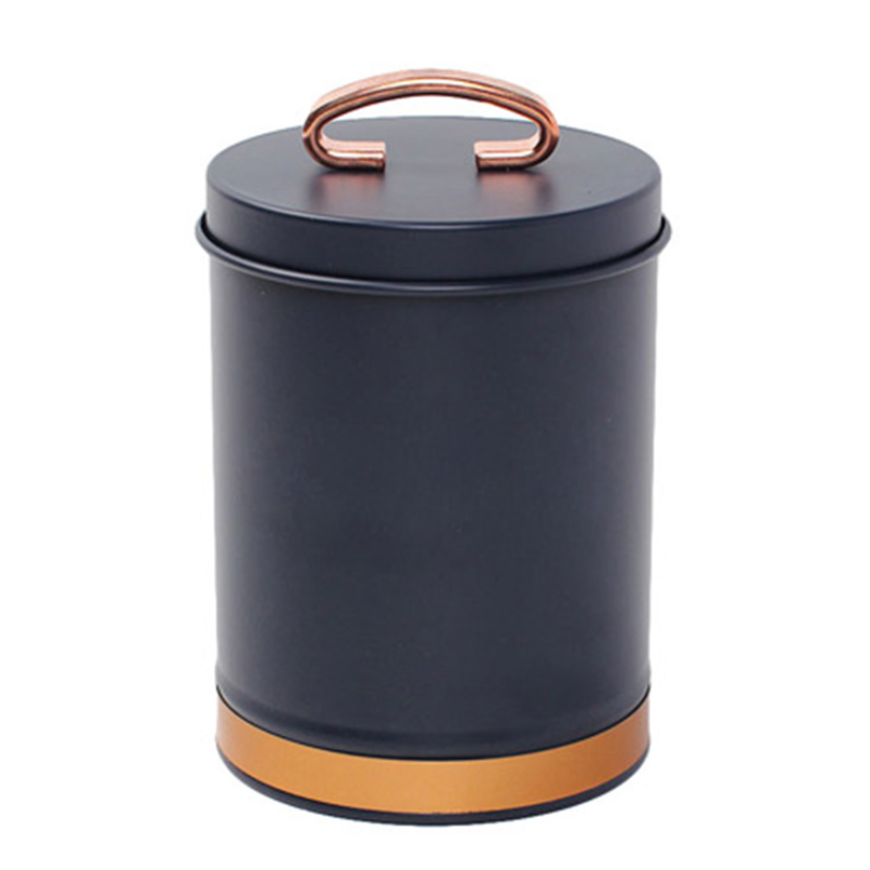 Opbevaringsdåse i Metal Blå/guld 11x15 Cm