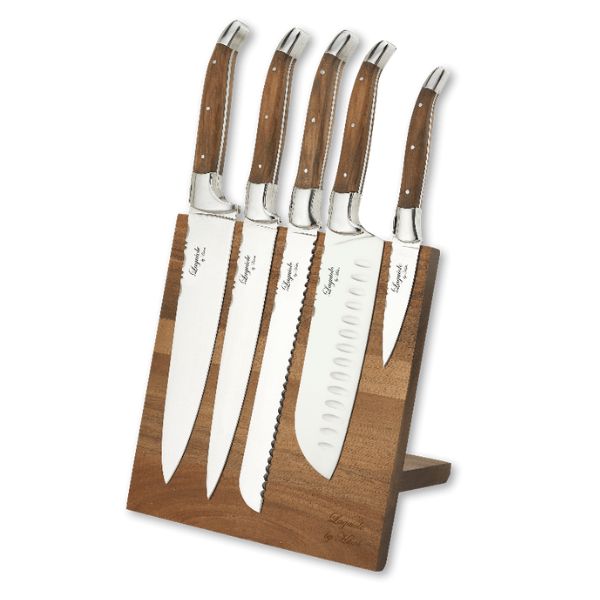 Laguiole By Hâws Chef Knivsæt m. blok (5 knive)