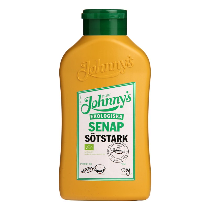 Johnnys Sennep Sødstærk Økologisk 500g