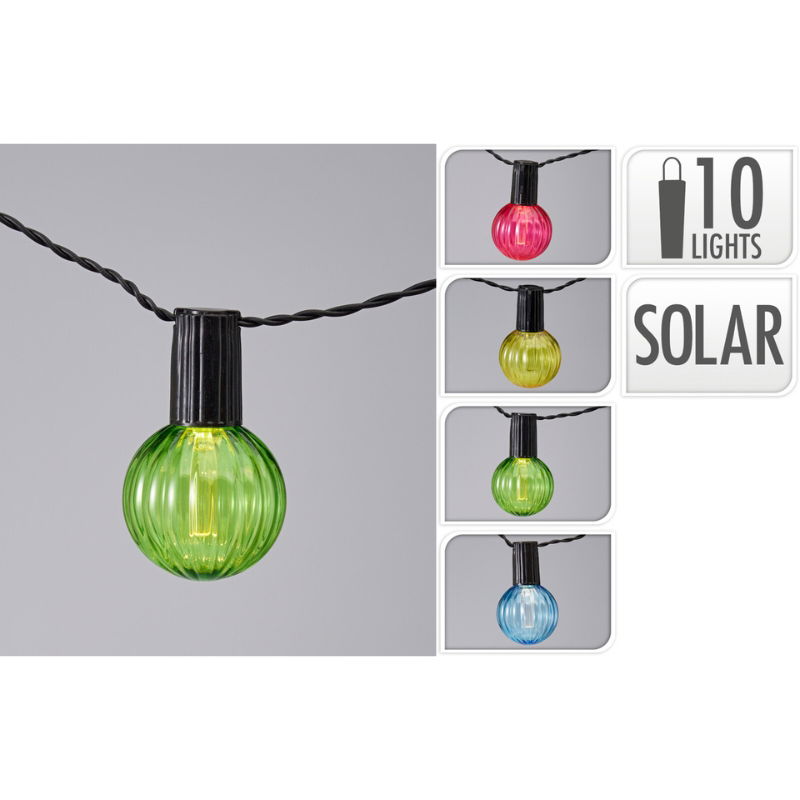Party Lyskæde Solcelle 10 Stk. Klar Party Lyskæde Solcelle 10 Stk. Klar