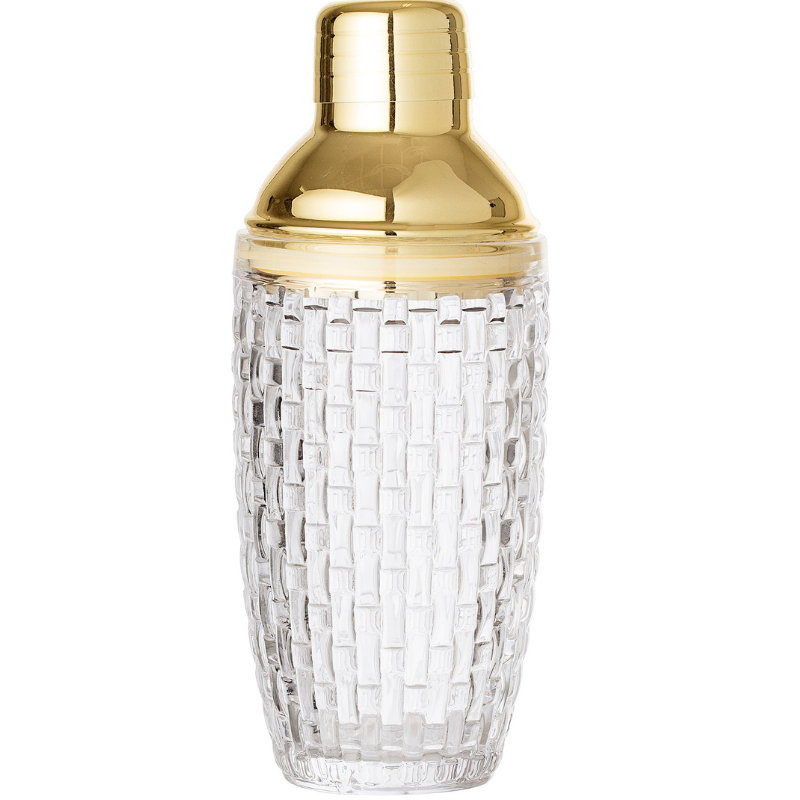 Cocktailshaker i klart glas Bloomingville Cocktail serie Ø8,5Ã22 cm 385 ml med elegant struktureret design