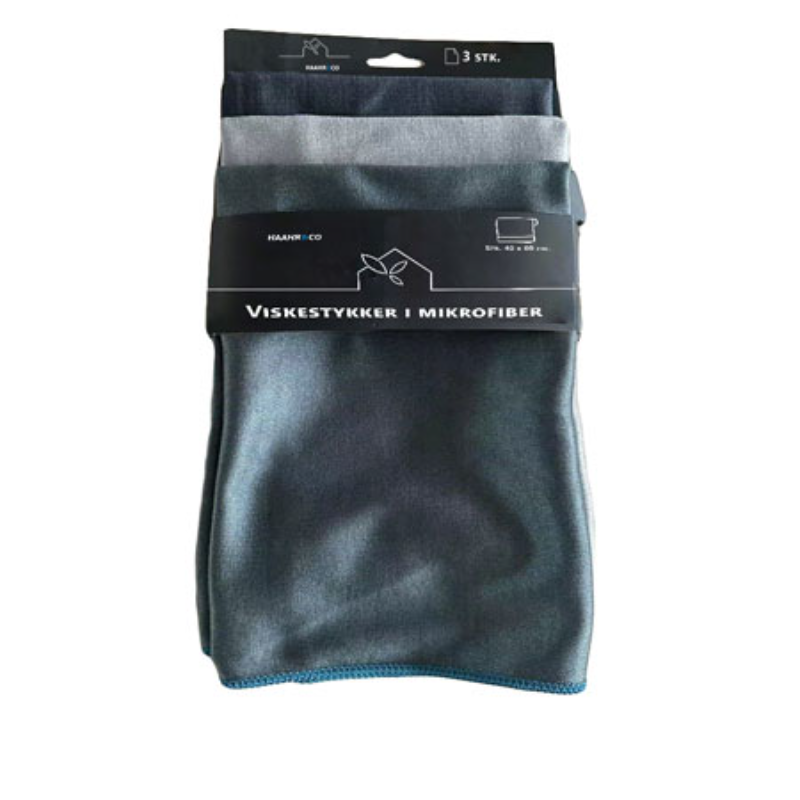 Mikrofiber Viskestykker Glatte 40x60 Cm 3 Stk. Pk.