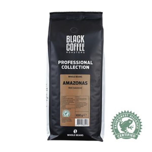 Sort Kaffe Risterier Pro Amazonas 1kg Hele Bønner