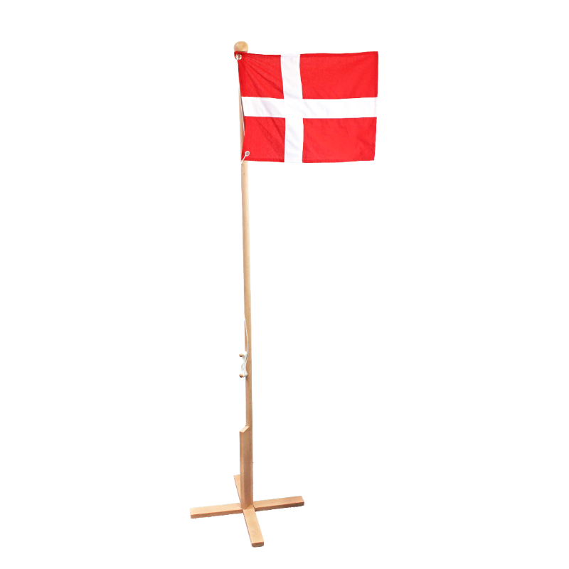 Gulvflag i Bøg Dannebrog Str. 170 Cm.