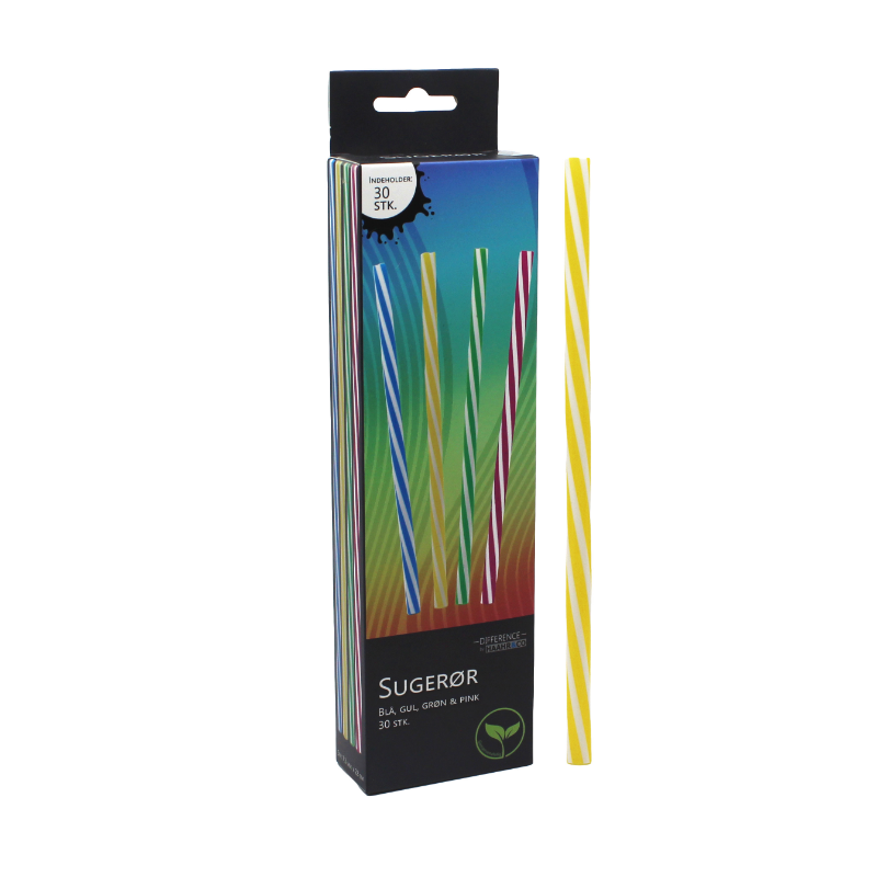 Sugerør Smoothie Mix-color Genanvendelig Plast 30 Stk.