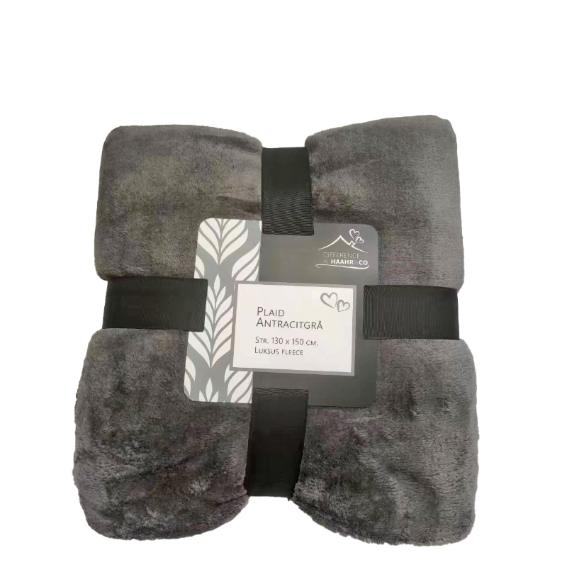 Fleeceplaid Antracitgrå 130x150 Cm