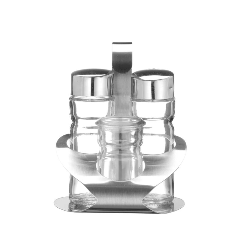 Hendi Menage Sæt Til Salt, Peber Og Olie Metal