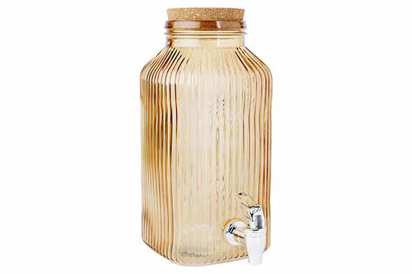 Drinkdispenser Med Taphane Okker Glas 3,35l