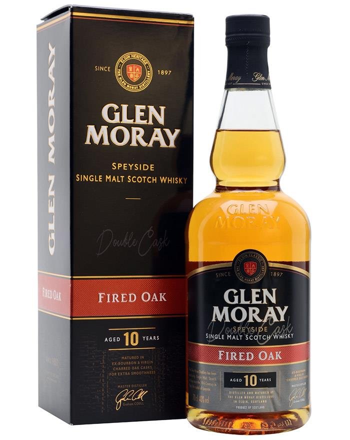 GLENMORAY Glen Moray "Fired Oak" 10 Yo Speyside Single Malt