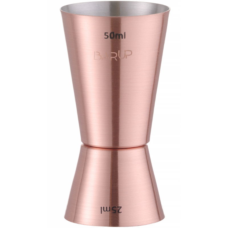 Jigger 25 + 50 Ml Rustfrit Stål Kobberbelægning