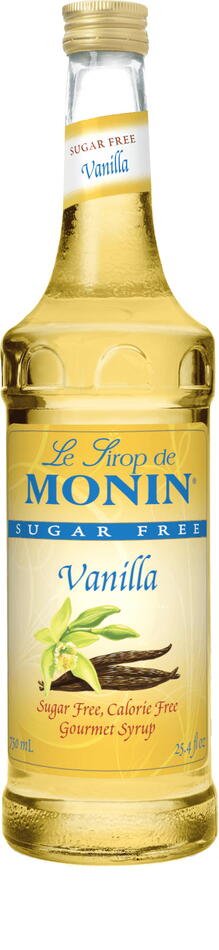 Monin Syrup Vanilla / Vanille, Sukkerfri Fl 70