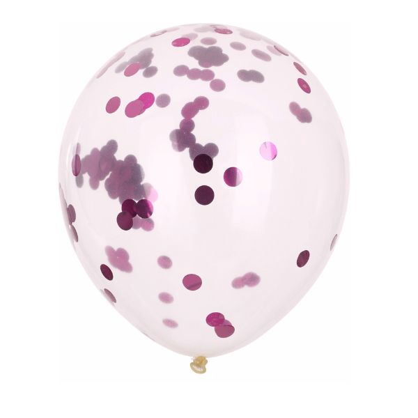 Balloner Med Konfetti Pink 8 Stk Balloner Med Konfetti Pink 8 Stk