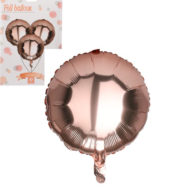 Ballon Kobber Folie Rund 46cm Sæt 10stk Ballon Kobber Folie Rund 46cm Sæt 10stk