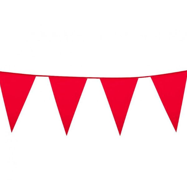 Flagguirlande Rød 30x20 Cm 10 m