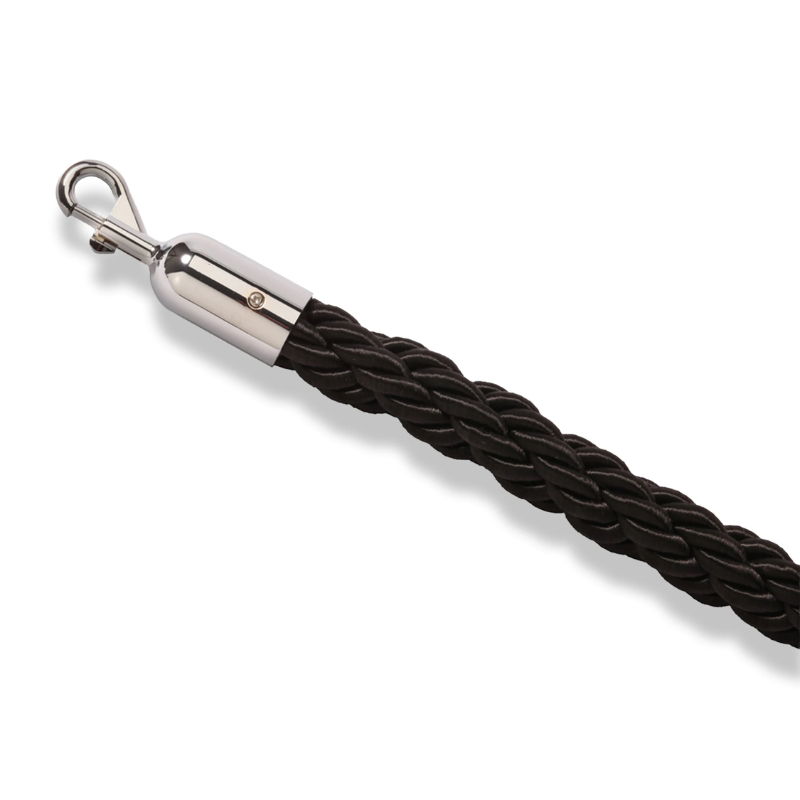 Afspærringsreb 180cm Sort/sølv Twisted