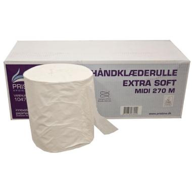 Håndklæderulle, 1-lags U/hylse, 270m (6 Rl/krt)