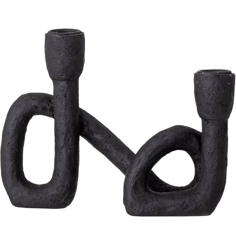 Mashel Lysestage, Sort, Polyresin