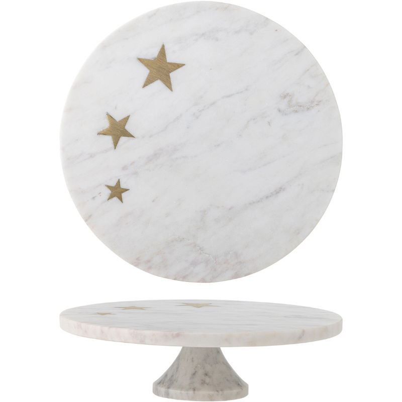 Fenya Star Kagefad , Hvid, Marmor