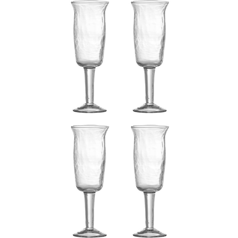 Asha Vinglas, Klar, Genanvendt Glas 4 Stk