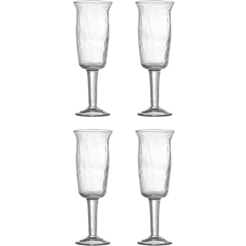 Asha Vinglas, Klar, Genanvendt Glas 4 Stk