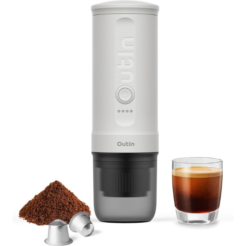 Outin Fino Bærbar Espressomaskine - Sand Hvid