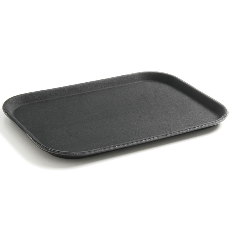 Serveringsbakke Rektangulær Sort 255×355 Mm Skridsikker Pp