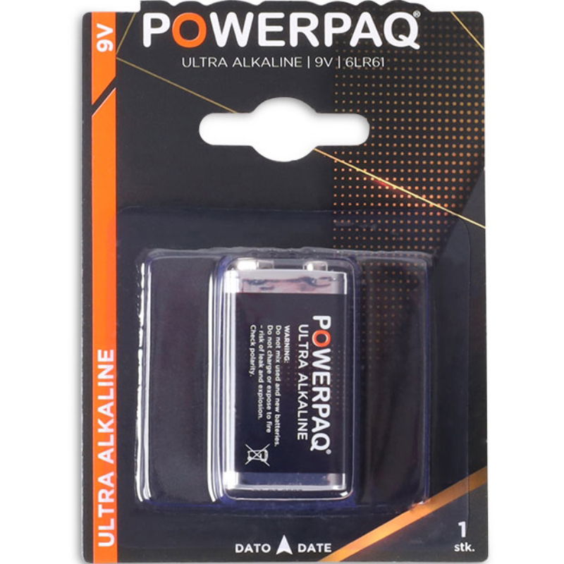 Batterier Ultra Alkaline 9v 1 Stk. | Powerpaq