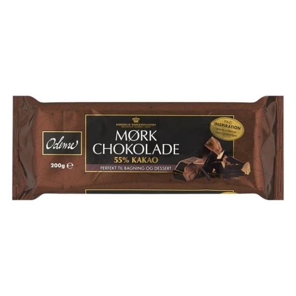 Mørk Chokolade 55% Kakao Odense Marcipan 200g